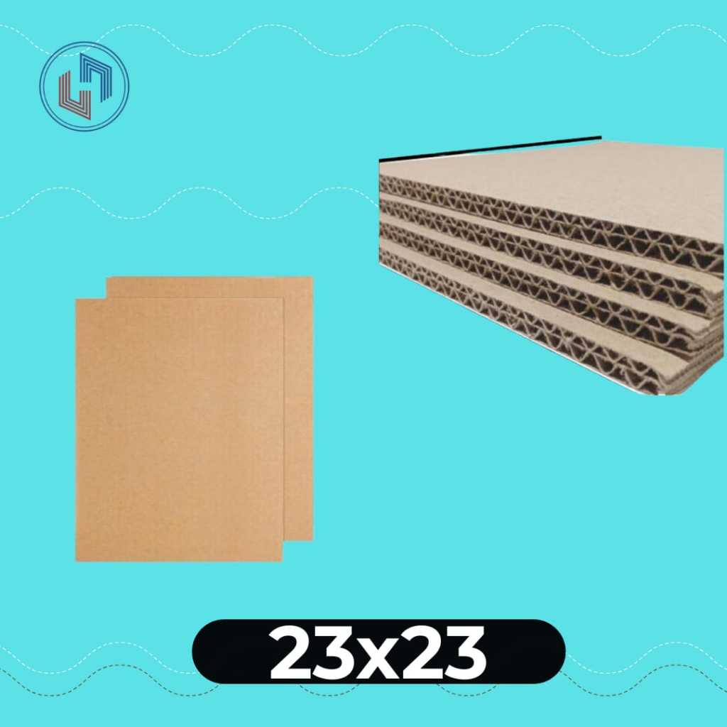 Karton Lembaran/Bahan Lembaran/Dus Lembaran Sheet 23x23 cm Double Wall