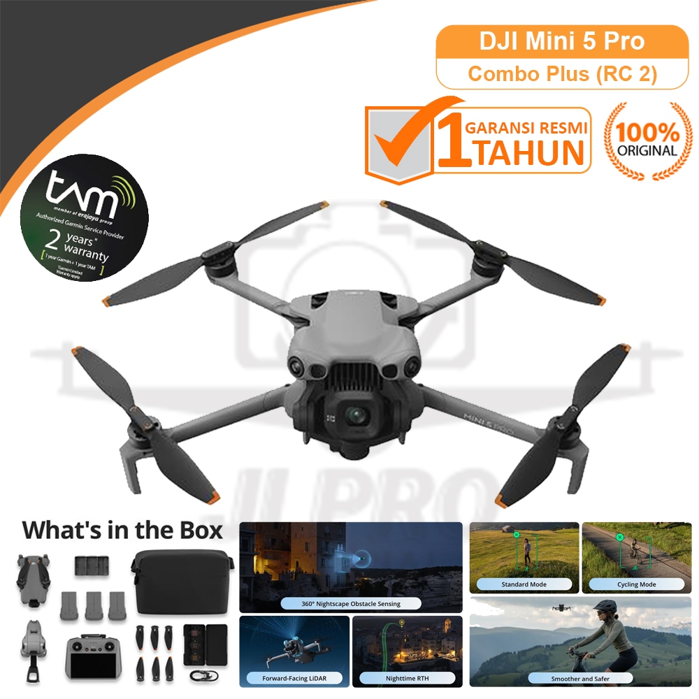 DJI Mini 5 Pro Fly More Combo Plus with DJI RC 2 Remote Original - Drone Camera Garansi Resmi