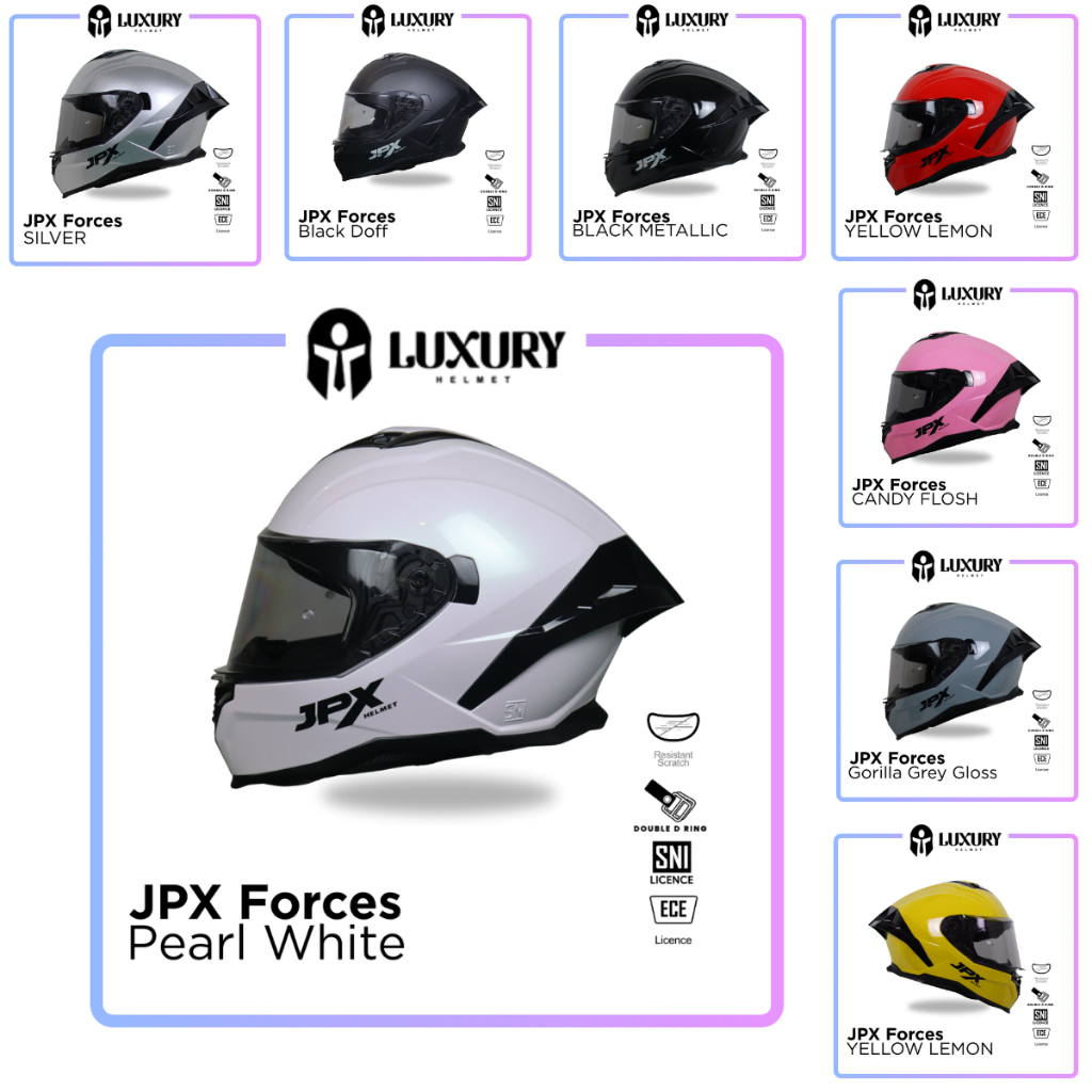 Helm Full Face JPX FORCES - SOLID