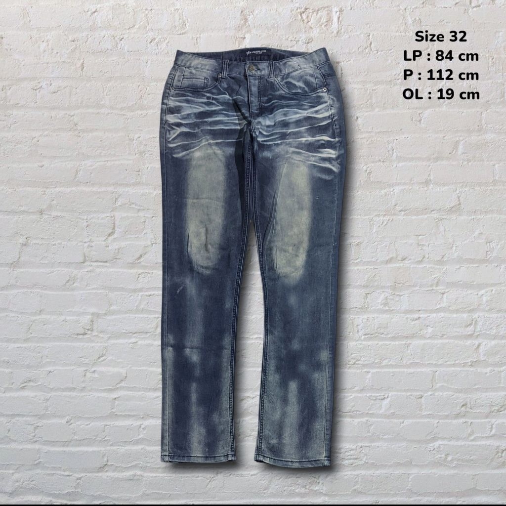 Size 32 Celana Panjang Longpants Jeans Bangbang Blue Washed Fading Slim fit Original Second Preloved
