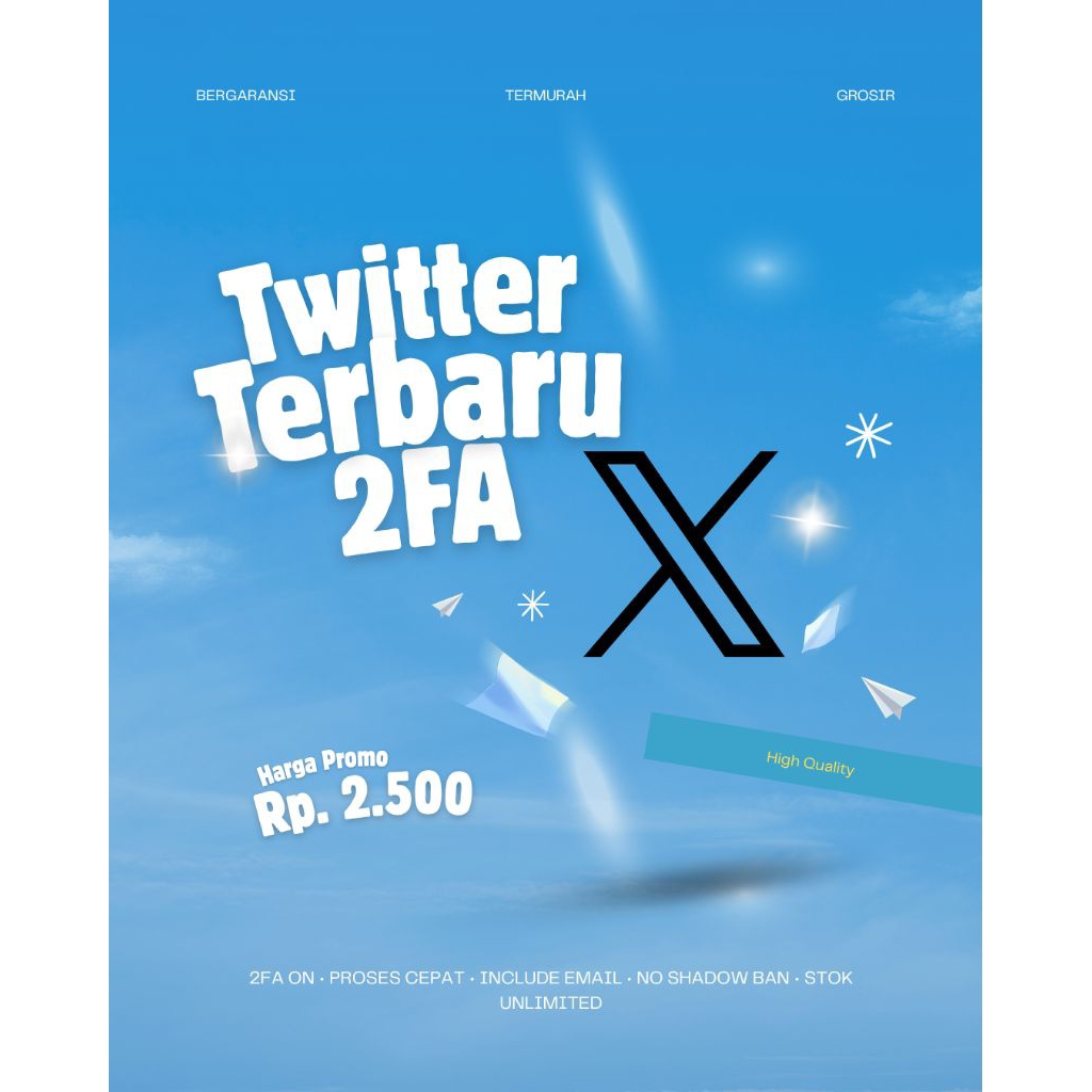 Akun Twitter (Fresh) Terbaru Kosongan 2FA