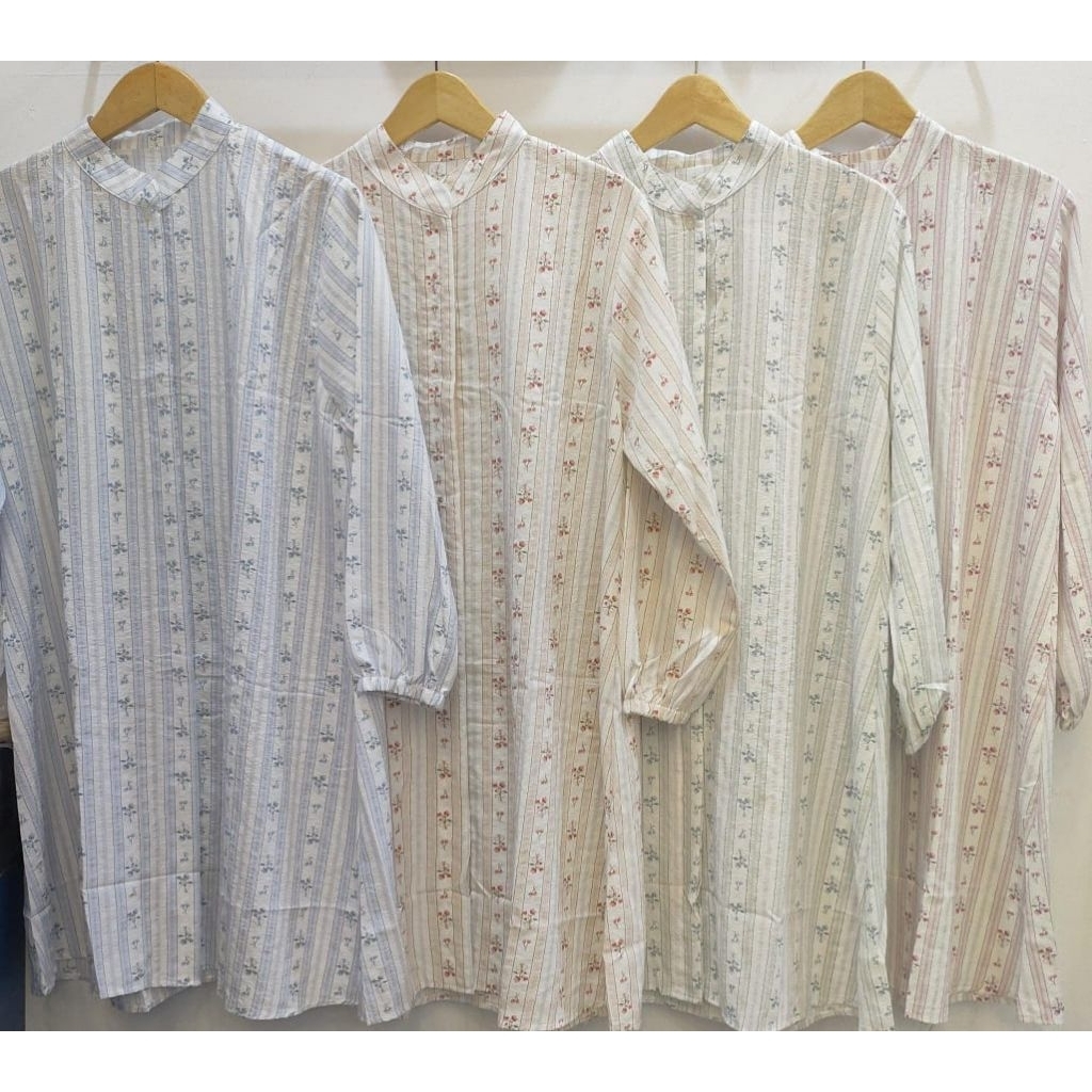 kemeja tunik bunga kecil