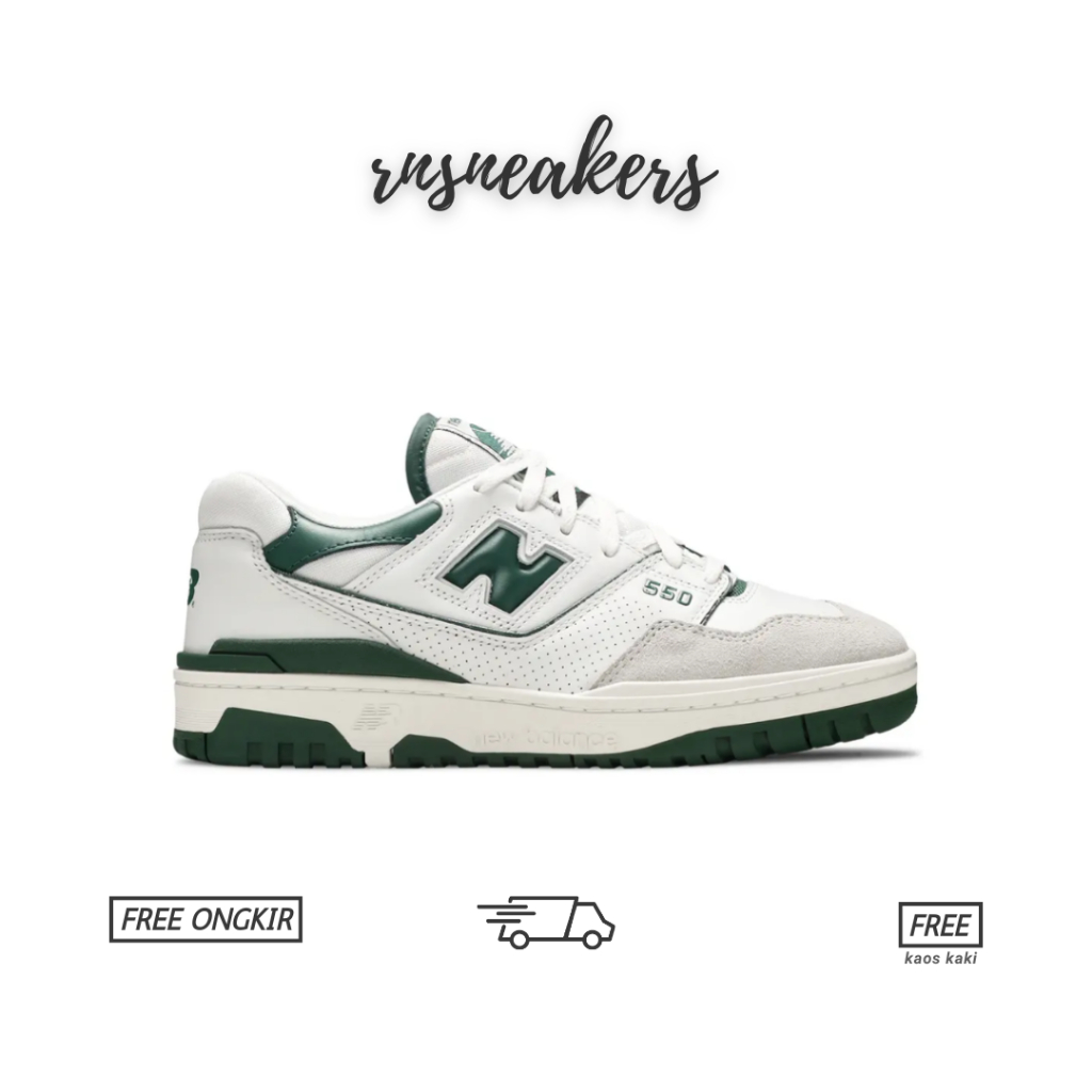 Sepatu Sneakers Casual NB 550 White Green