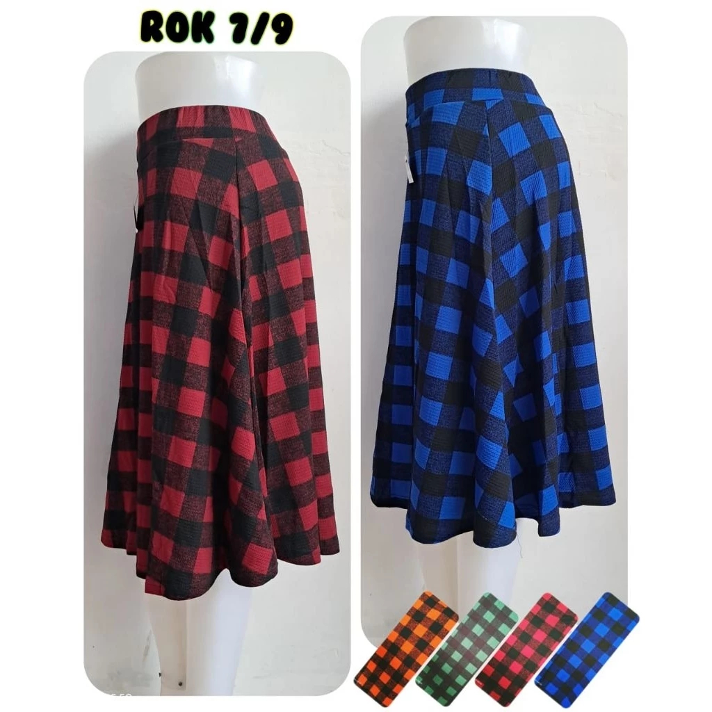 New rok wanita rok 7/9 bahan scuba /wafffel
