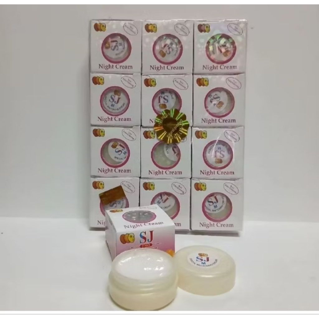 SJ Beauty Night Cream – Krim Malam Pemutih & Melembapkan Wajah