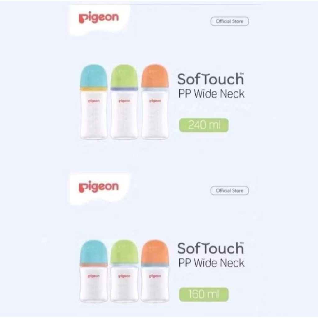 Pigeon Botol Susu BPP Wideneck isi: 1 pc uk: 160 ml dan uk: 240 ml / Botol Susu Wide Neck BPP (Dot S