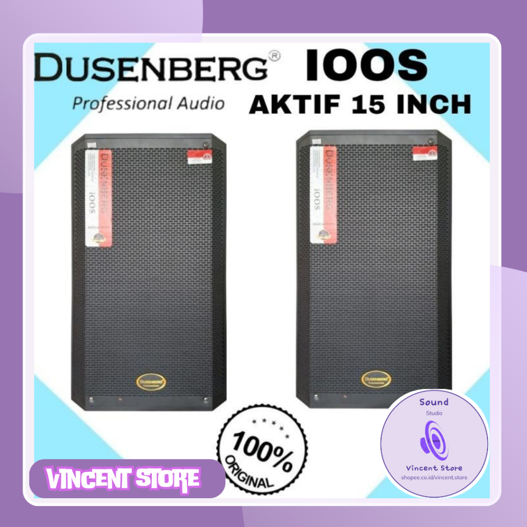 SPEAKER AKTIF BLUETOOTH KARAOKE SMART TV YOUTUBE DUSENBERG 15 INCH IOOS 15 SPEAKER KARAOKE- 2 UNIT