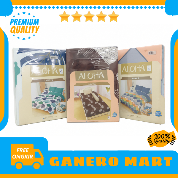 Aloha - Sprei FITTED King T20 / T25 (180x200) tinggi 20 / tinggi 25 SPREI ALOHA 180x200 / SPREI ALOH