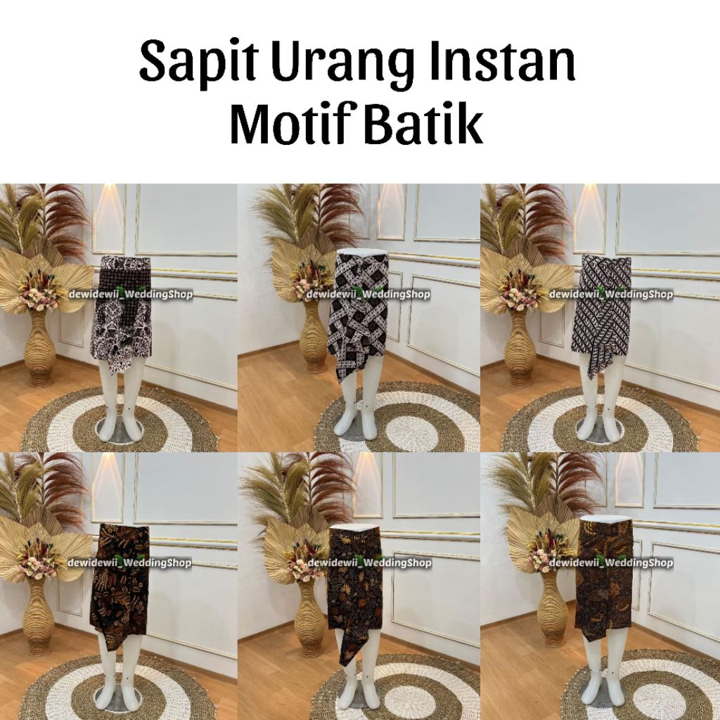(SU) Sapit Urang / Jarik Cowok Pendek |  Warna Dasar Coklat / Putih