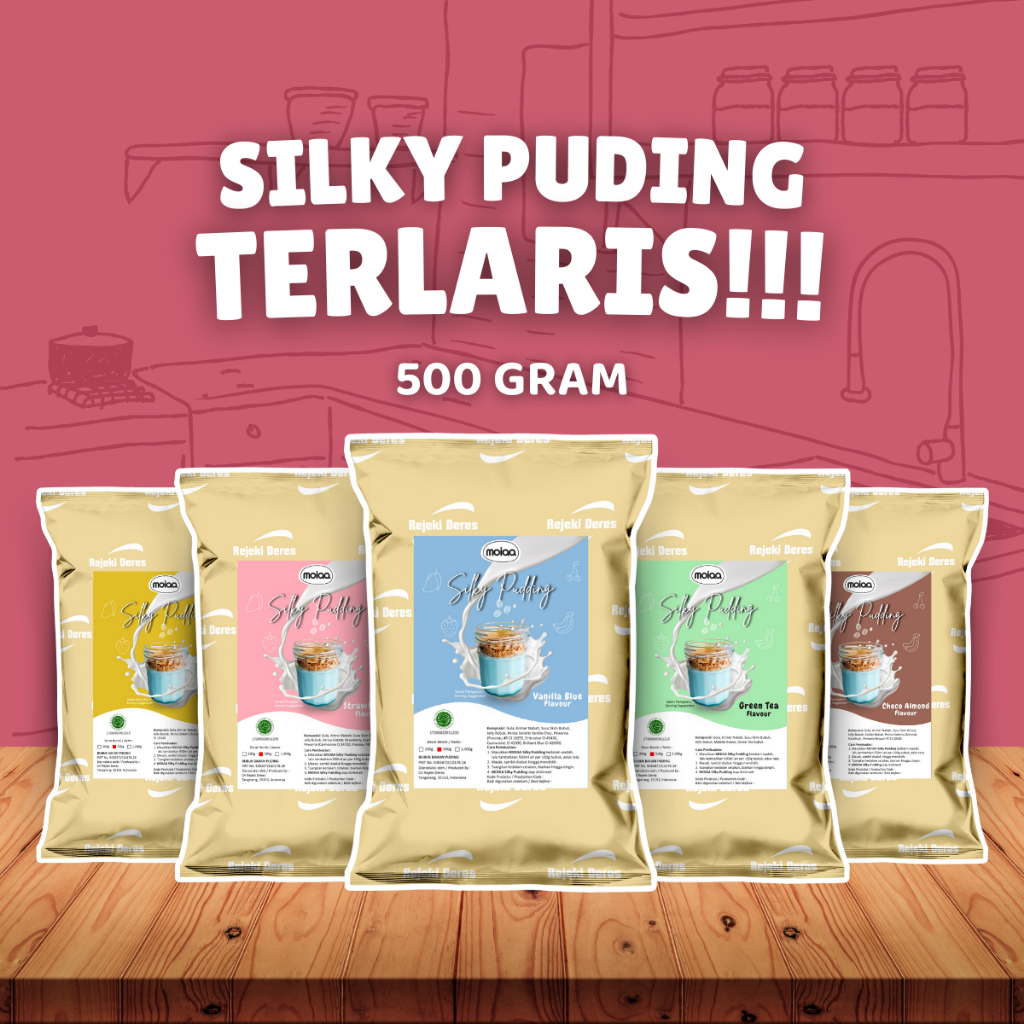 [PROMO] Silky Pudding Powder MOIAA/ Bubuk Puding Grosir/ Bubuk Minuman Premix Mix Gula/ Powder Drink