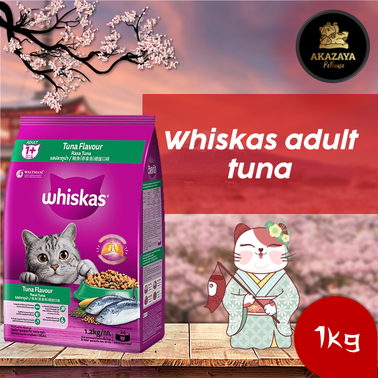 WHISKAS ADULT TUNA | WHISKAS ADULT TUNA KEMASAN 1 KG | MAKANA KUCING WHISKAS TUNA REPACK