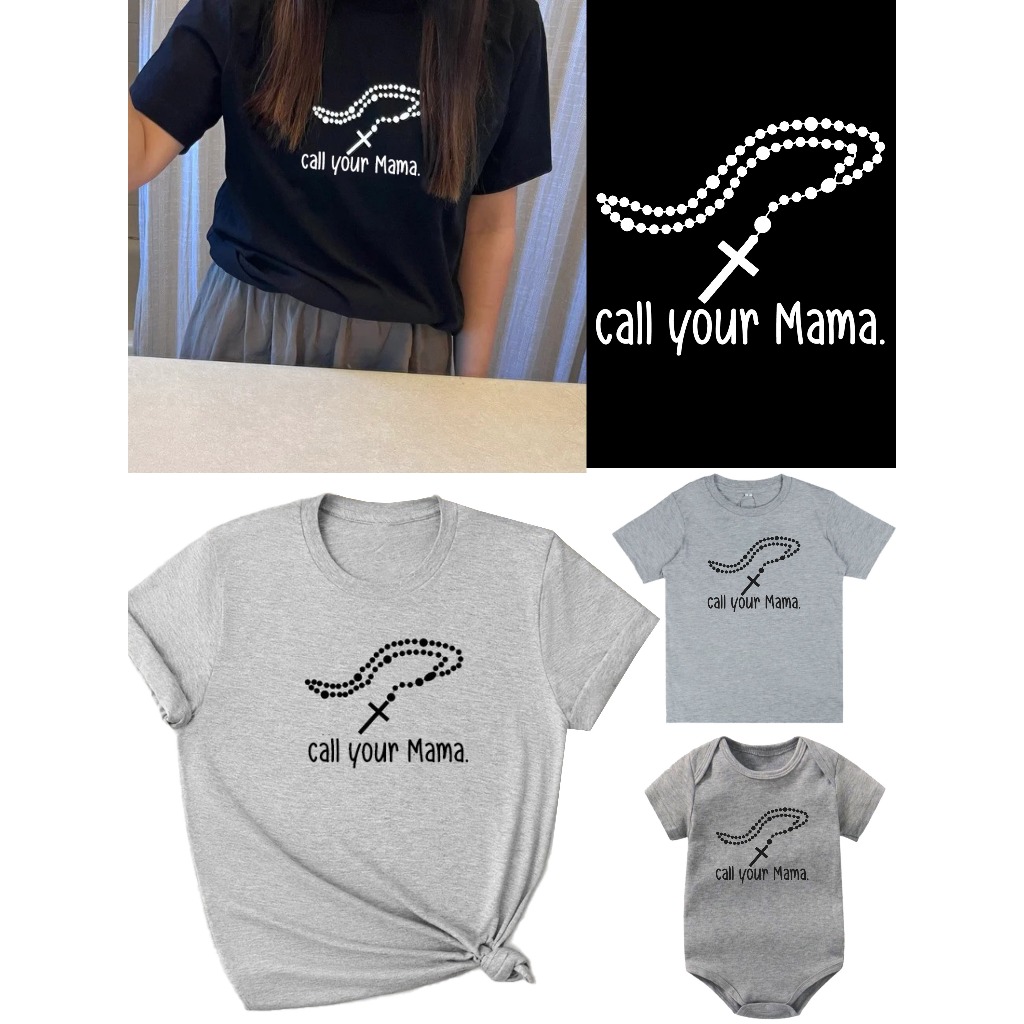 Kaos Bunda Maria Kaos Rosario Tshirt Rosary Call your Mama
