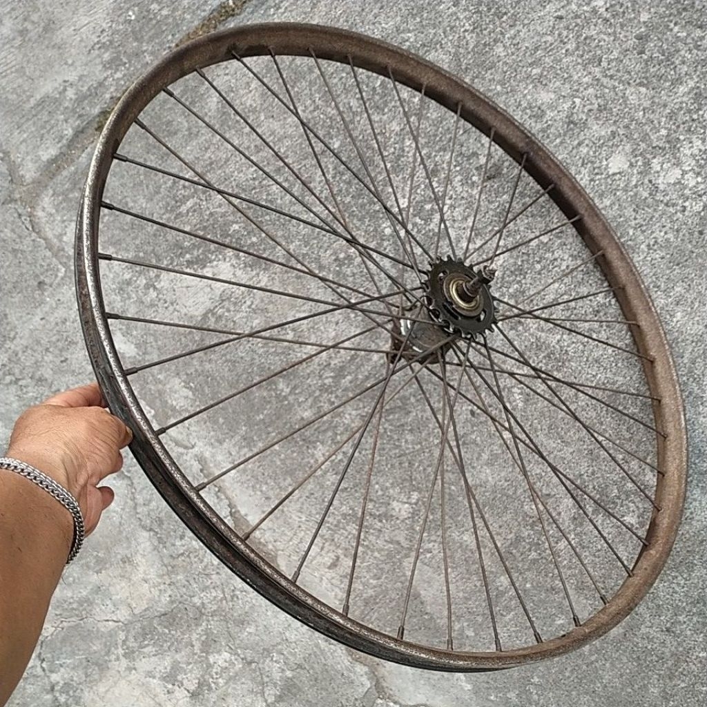 roda belakang sepeda onthel rem kaki/torpedo