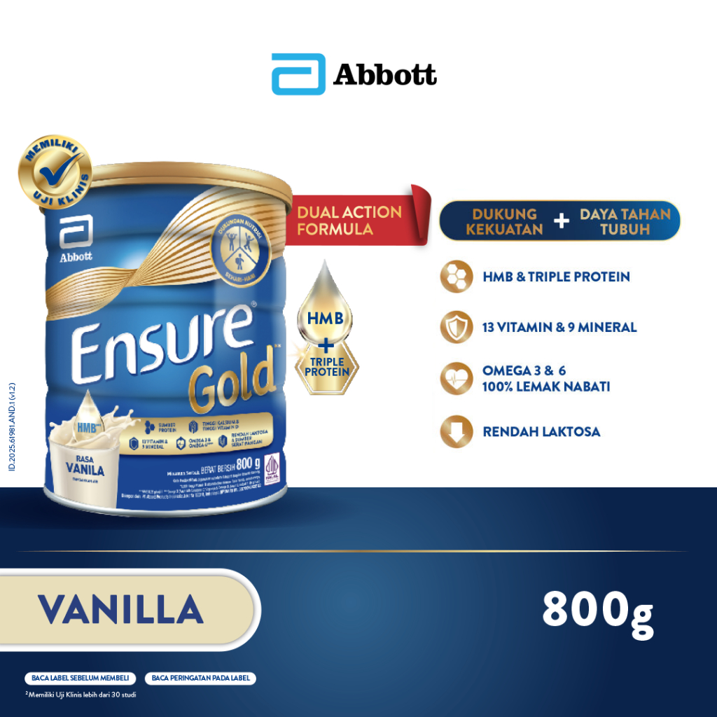 ENSURE Gold 800g - Susu Nutrisi Tinggi Protein Untuk Dewasa