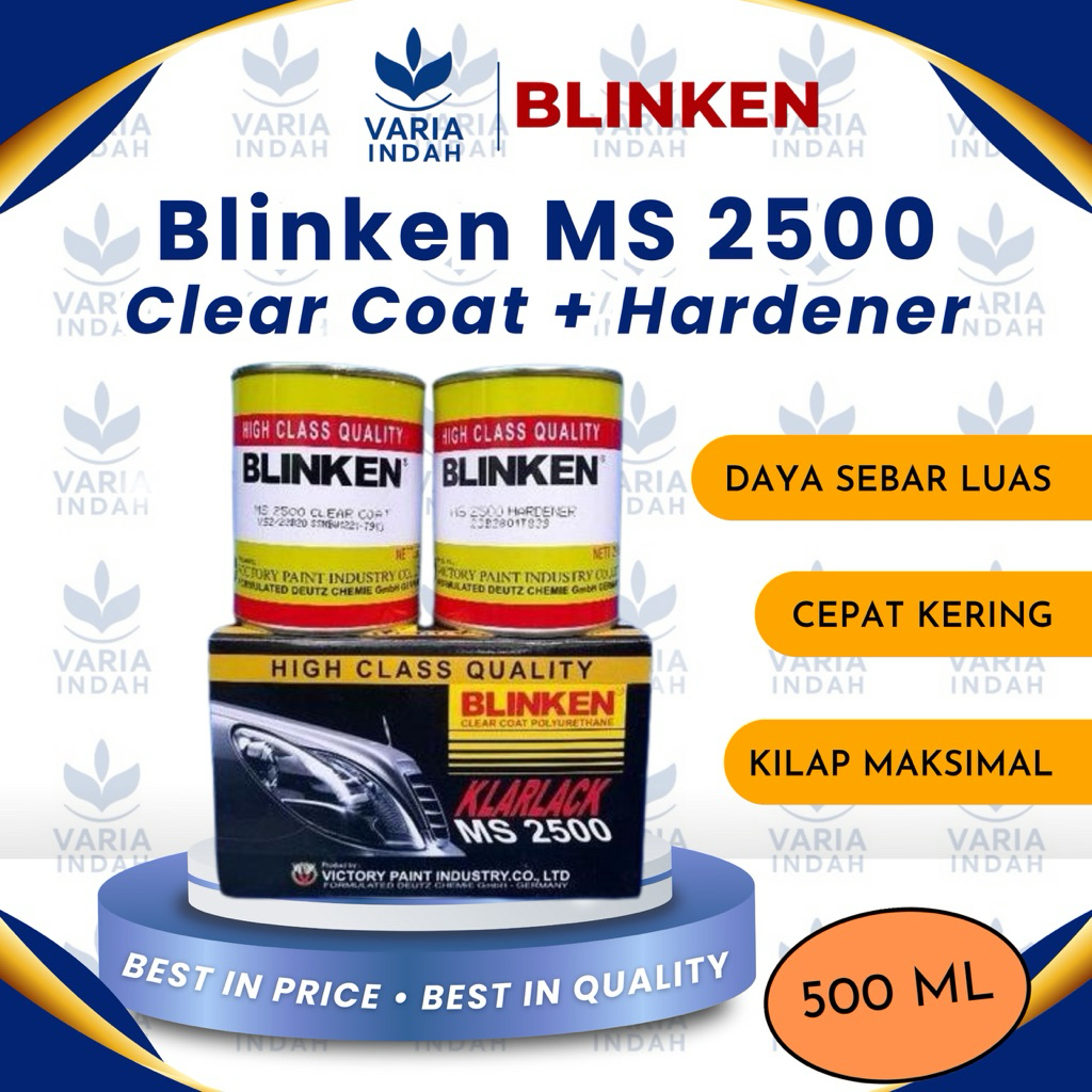 Clear Coat Blinken MS2500 Vernis Gloss Pelindung Cat