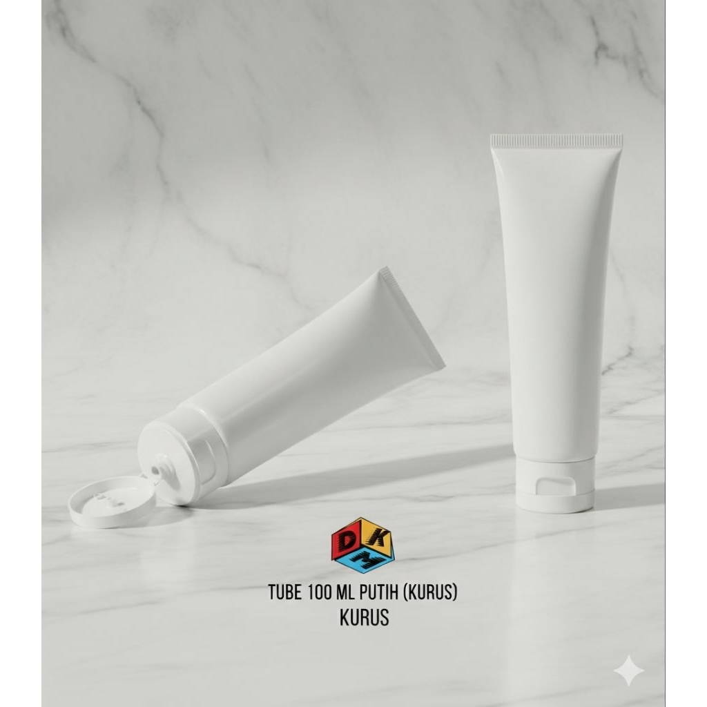 BOTOL TUBE 100 ML PUTIH (KURUS)