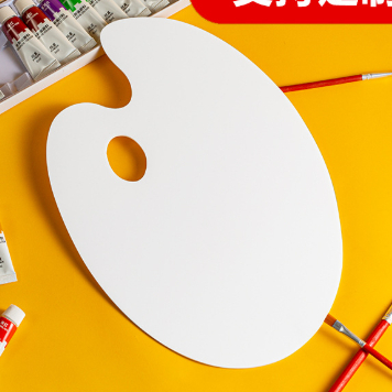 Palet Kayu Oval - Palet Lukis Akrilik Putih Melamin Doff Kecil Sedang Besar Melukis Cat Air Minyak