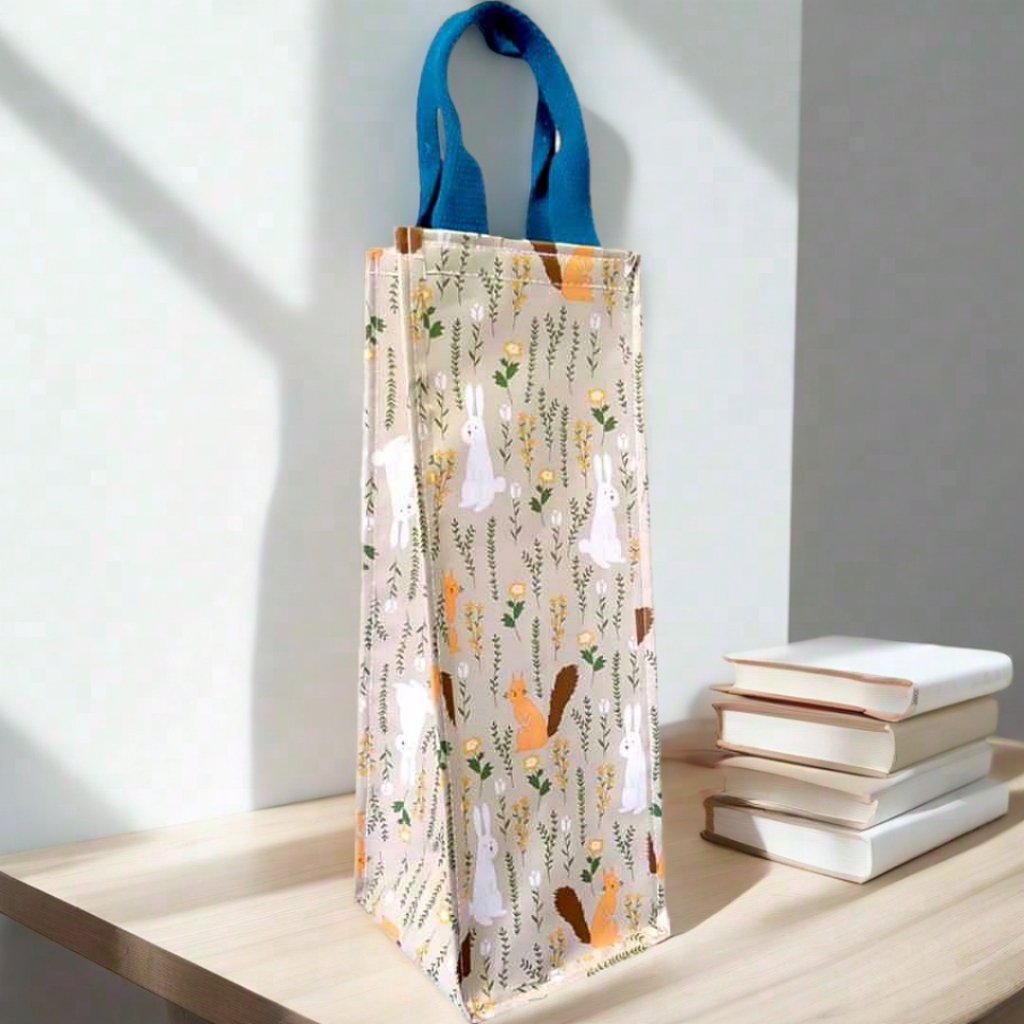 Tas Botol Tumbler Ukuran 12 x 12 x 32 Cm - Tas Botol 2 Liter Motif Kelinci Karakter Lucu - Tas Botol