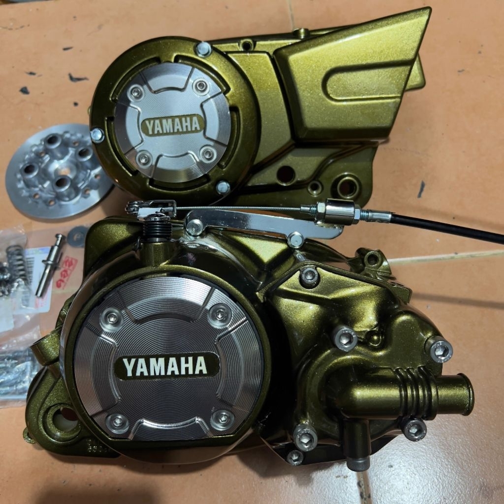 GASPOL RACING - BAK KOPLING KANAN RX KING KAWINAN BAK NINJA (VARIASI TUTUP CNC & TUTUP KEONG) WARNA 