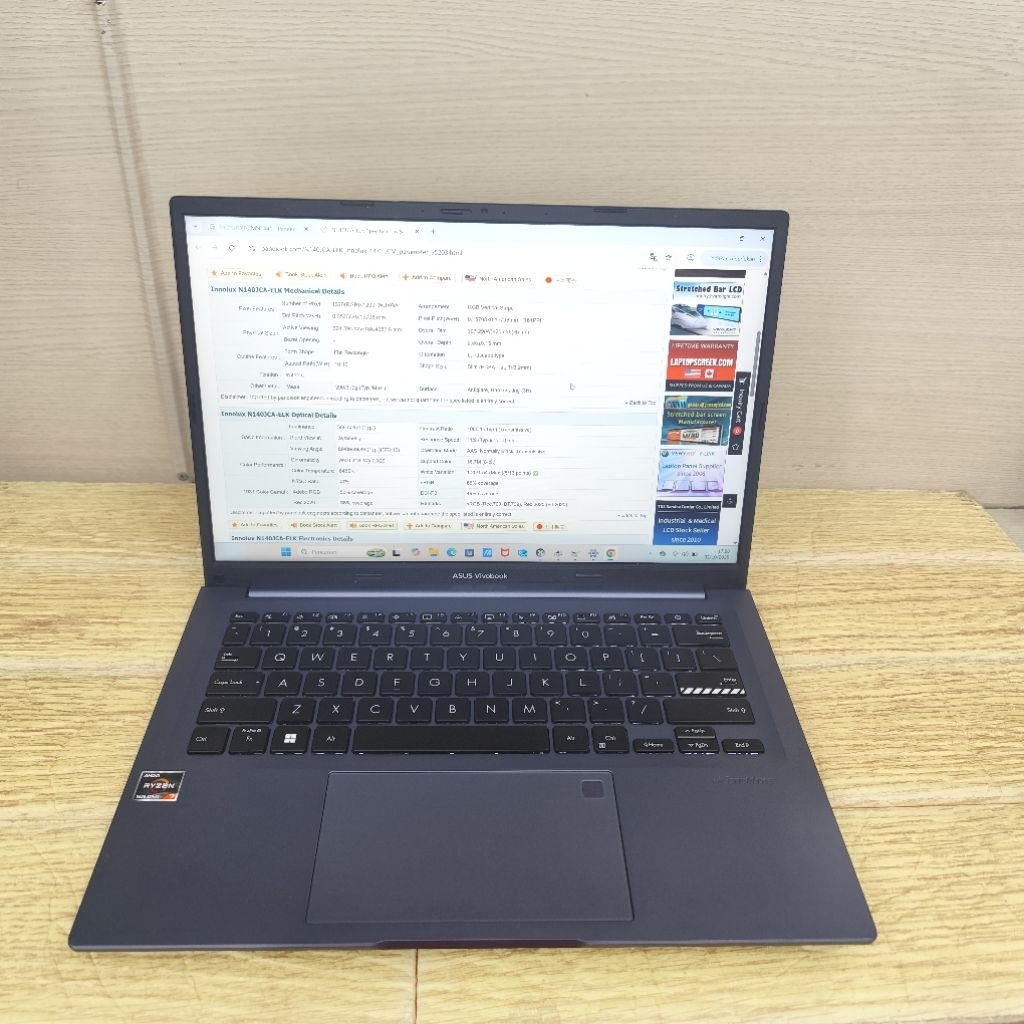 Laptop Second Asus VivoBook M1403QA AMD Ryzen 7 5800H Ram 16gb Ssd 512gb Ips