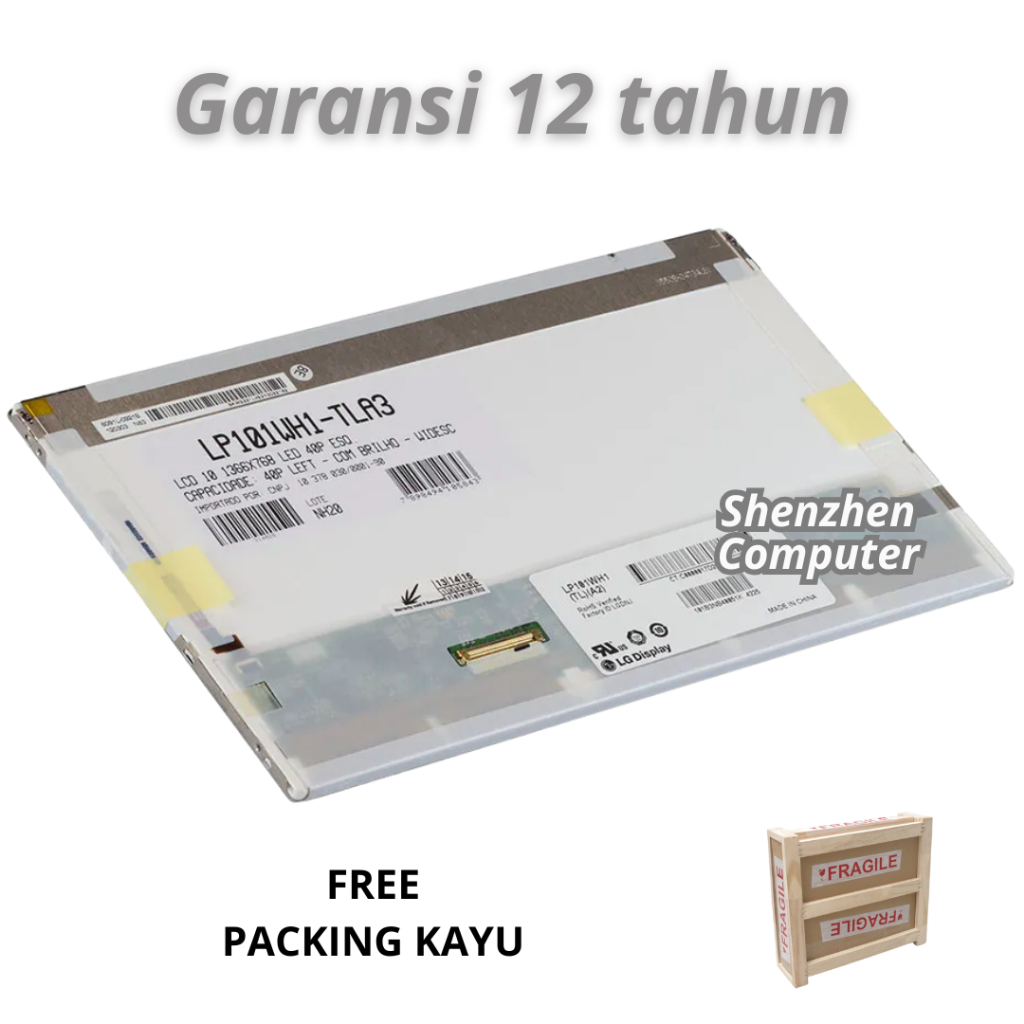 Layar LCD Del Inspiron Mini 10 1012 1018 PP19S LED Display monitor panel screen