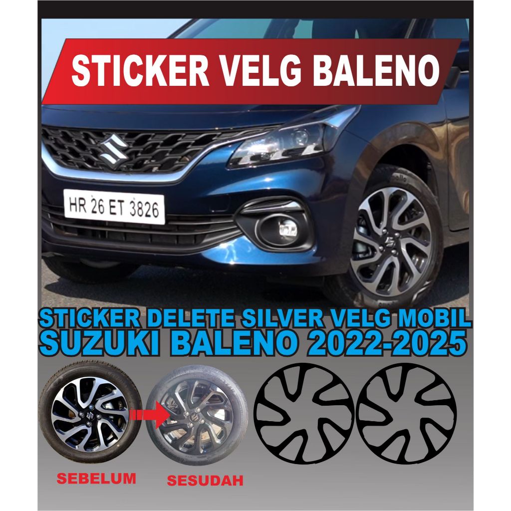 STICKER VELG MOBIL,DELETE SILVER VELG MOBIL, STICKER VELG MOBIL SUZUKI BALENO
