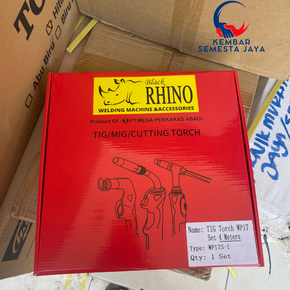 COD RHINO TIG TORCH WP17S Otomatis Stang Las Argon Automatic 4 METER WP17S-1 WP-17S1 KHUSUS LAS TIG 