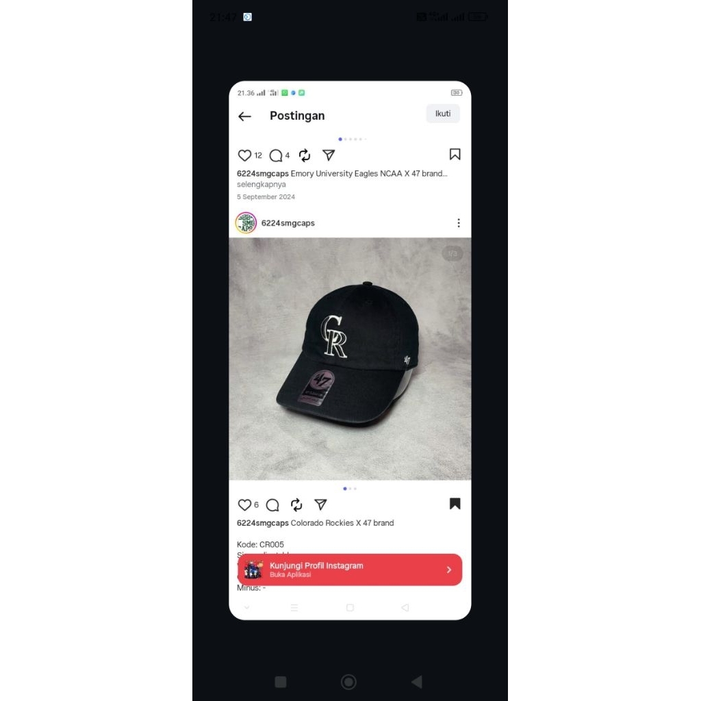 topi baseball colorado rockies original 47 brand second