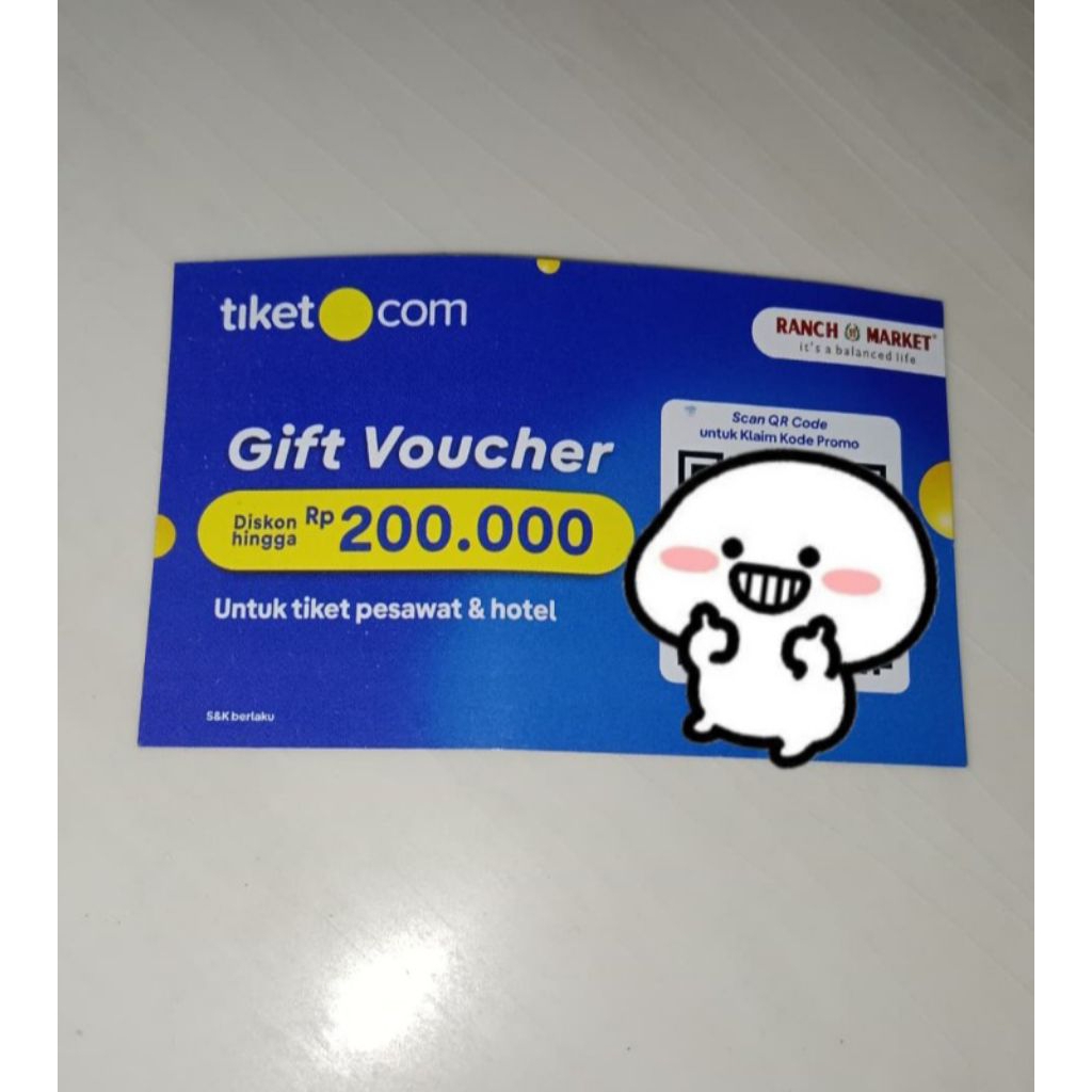 Gift Voucher tiket.Com diskon hingga 200.000