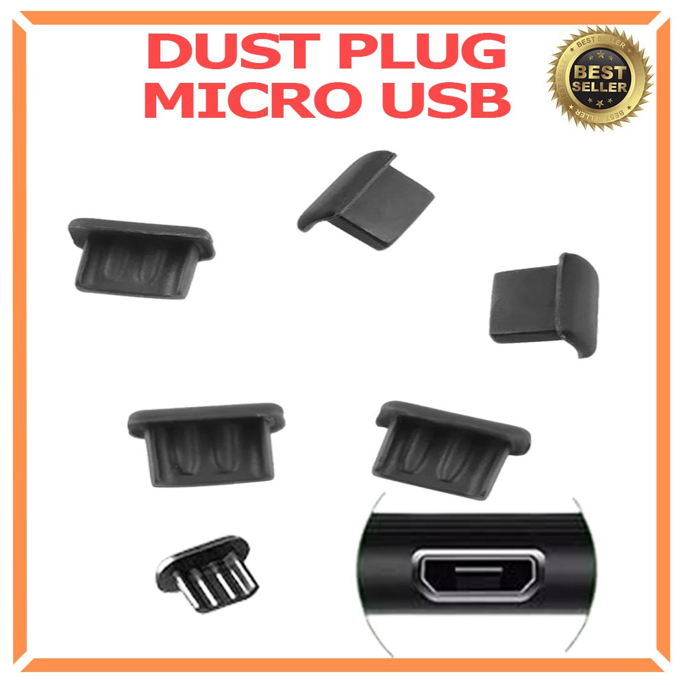 Tutup Penutup Lobang Cover Port Dust Proof Plug Anti Debu Air Micro USB Tipe Type B Waterproof