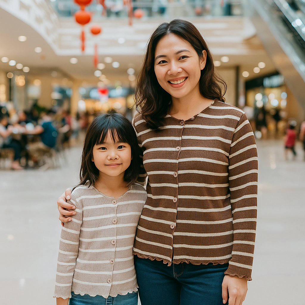 Cardigan Anak Perempuan Usia 2-12 tahun Cardigan Strip Anak Korean Fashion Cardigan Rajut