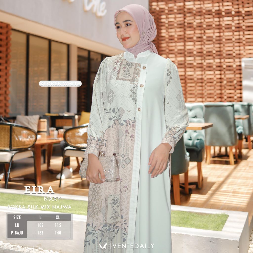 (NEW) GAMIS DRESS EIRA BY VENTEDAILY // FASHION MUSLIM // ROSE BIG -MAXY BY UNIQUE