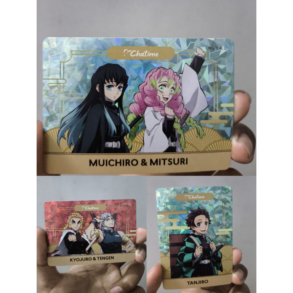 Card Chatime x demon slayer Official original