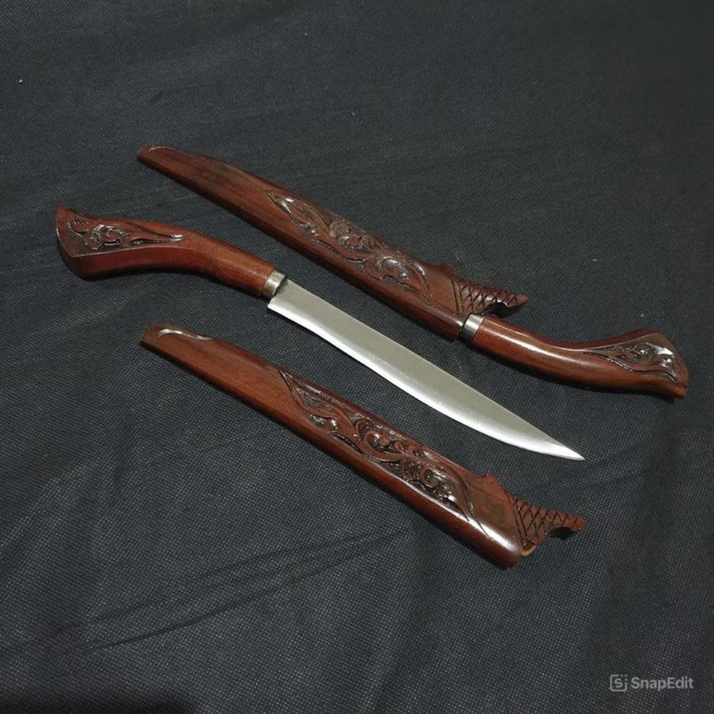 pisau badik ukir super tajam