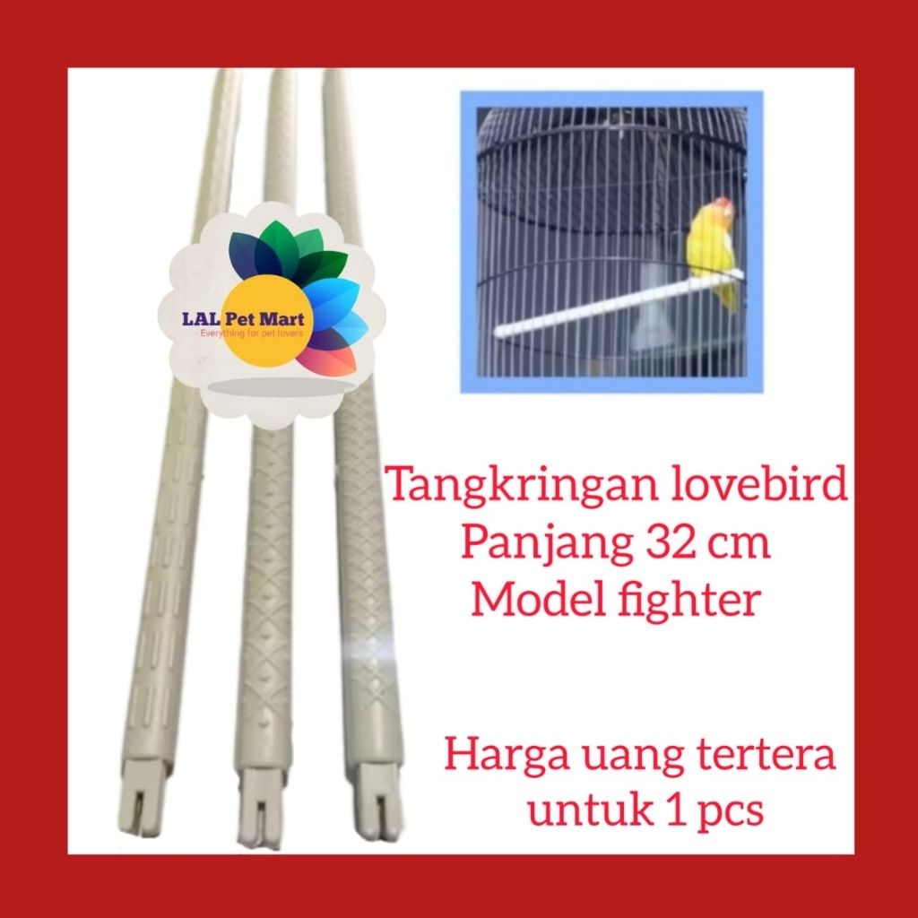 Tangkringan plastik sangkar burung love bird kandang bulat kapsul LB