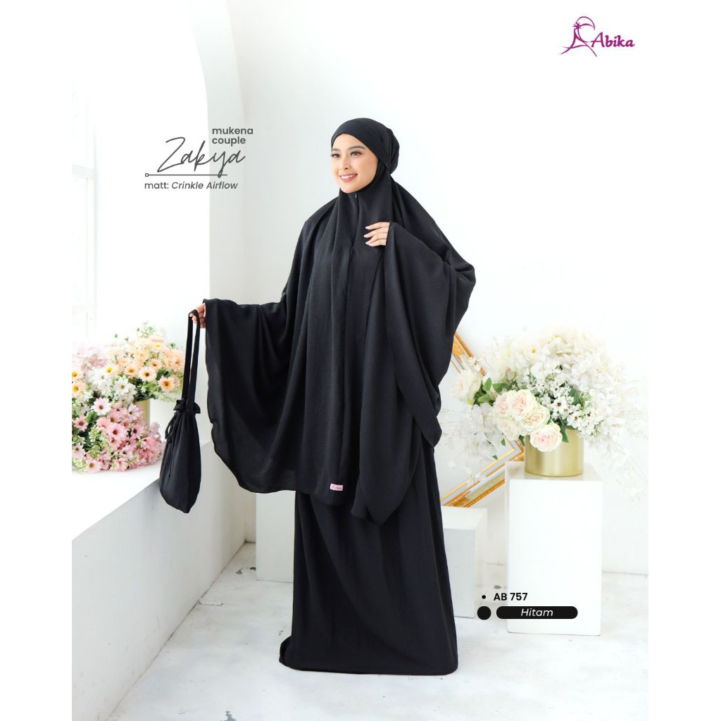 Abika - Mukena Zakya Mom | Bahan Crinkle Airflow | Gallery fashionku pkl