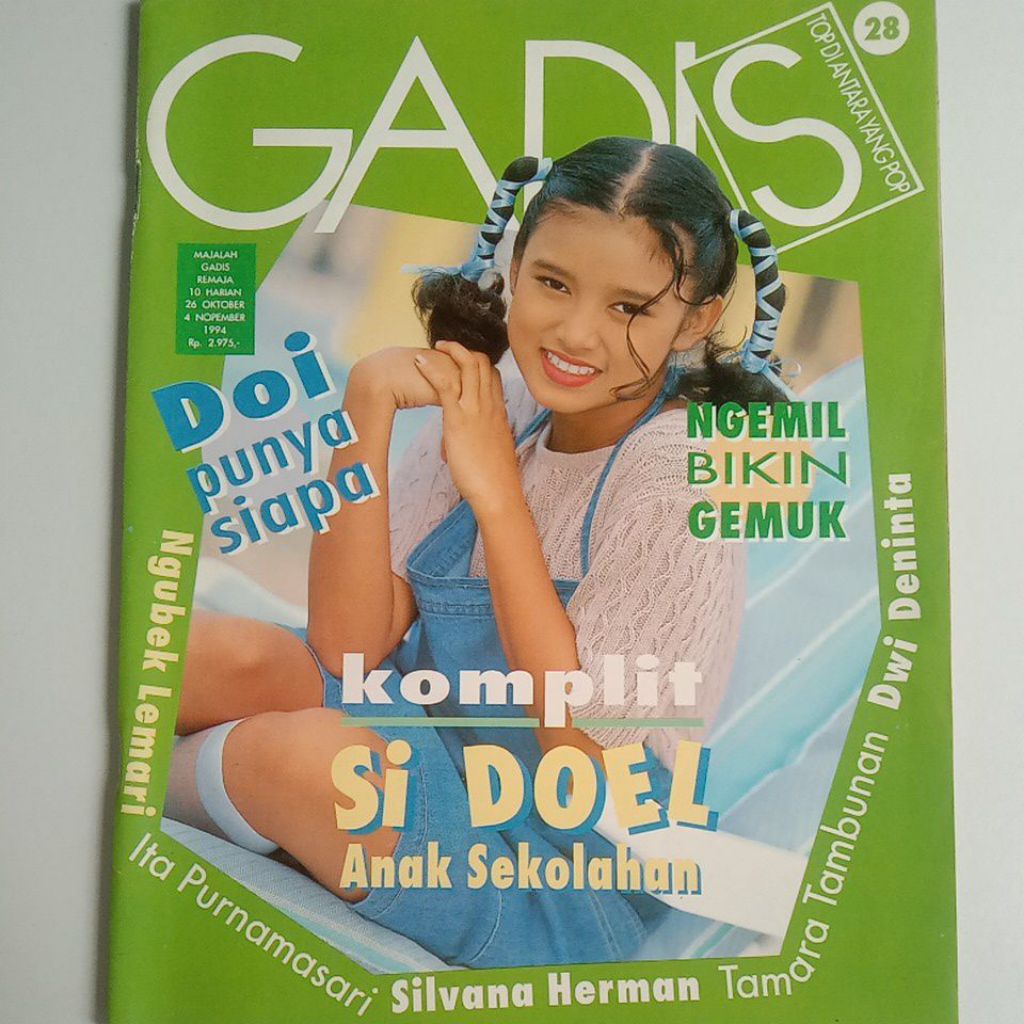 Majalah Gadis Tahun 1994 Cover Adianti Reksoprodjo (Finalis Gadsam'94)