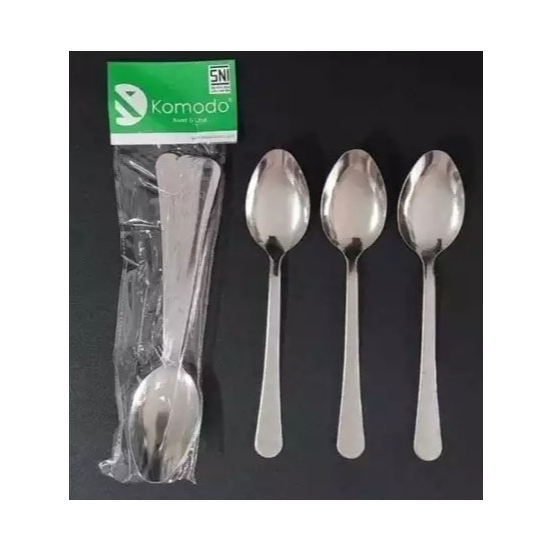 sendok makan tebal KOMODO / sendok makan tebal/sendok Stainless tebal isi 6pcs / Sendok Makan Glossy