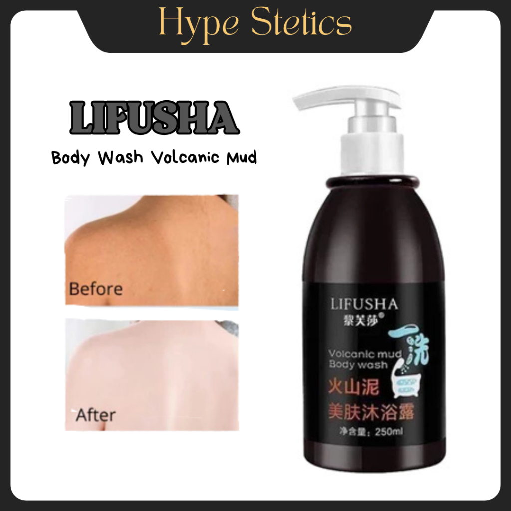 LIFUSHA Body Wash Vulkanik Mud Sabun Mandi Mencerahkan Kulit BB056
