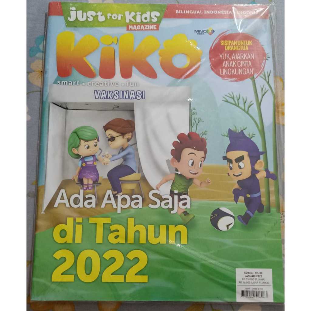 Kiko Just For Kids Magazine Majalah Anak Bilingual Indonesia Inggris - 2022 Januari - Edisi 6