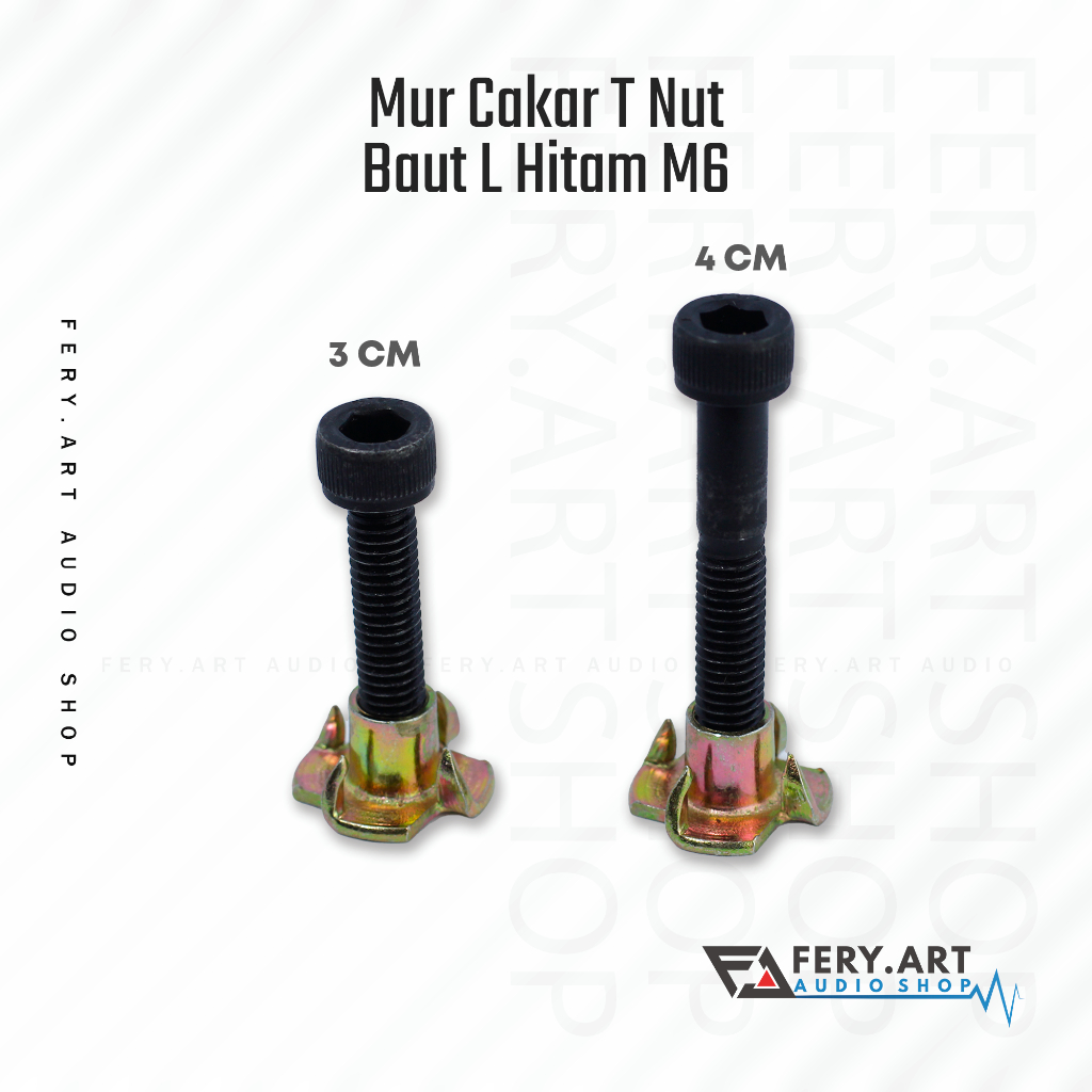 Baut cakar Mur Cakar T Nut + Baut L Hitam m6 x 30 (3CM) Baut cakar m6 x40 (4cm)