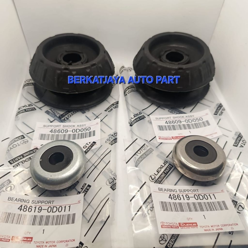 KARET SUPPORT SHOCK + BEARING SUPPORT SET NEW VIOS YARIS GEN 2 ORI 4PCS