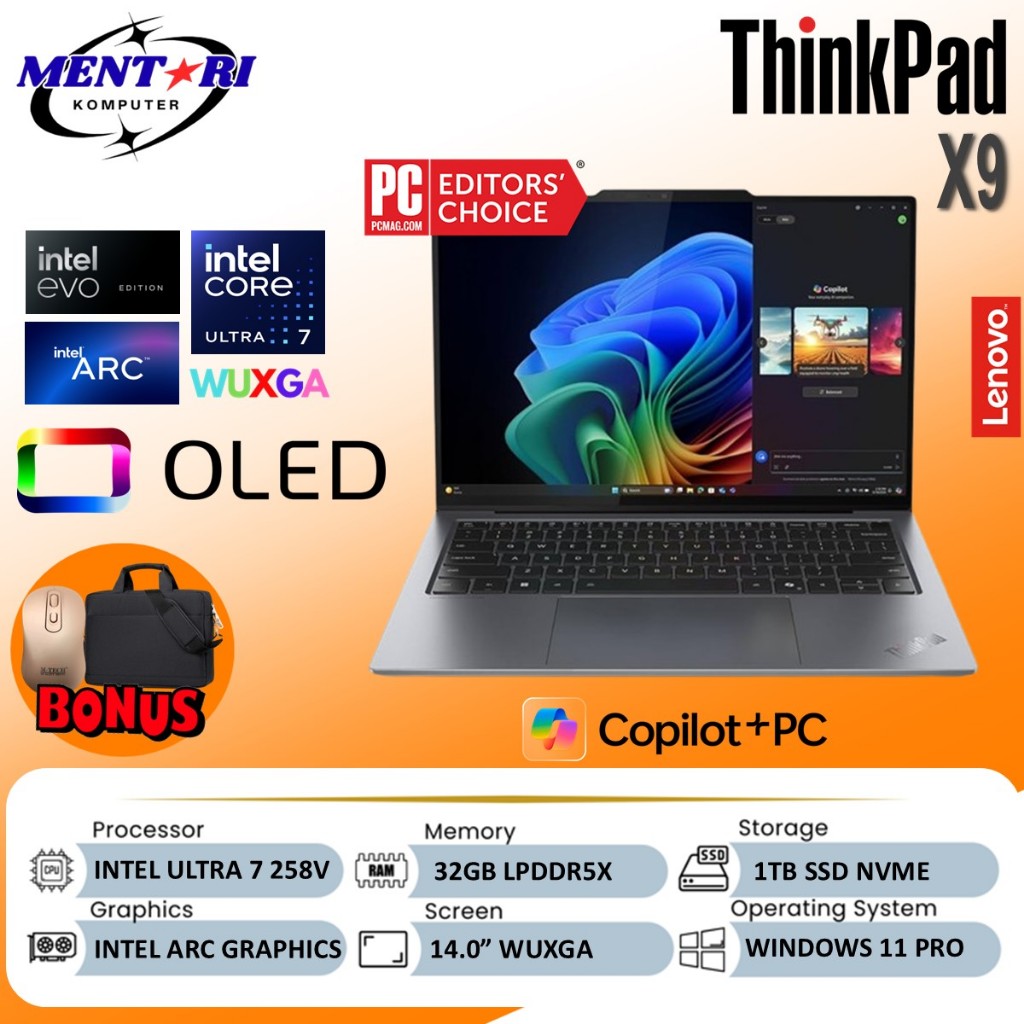 Lenovo Thinkpad X9 14 Aura Edition OLED - Intel Ultra 7-258V - 32GB/1TB - Windows 11 Pro