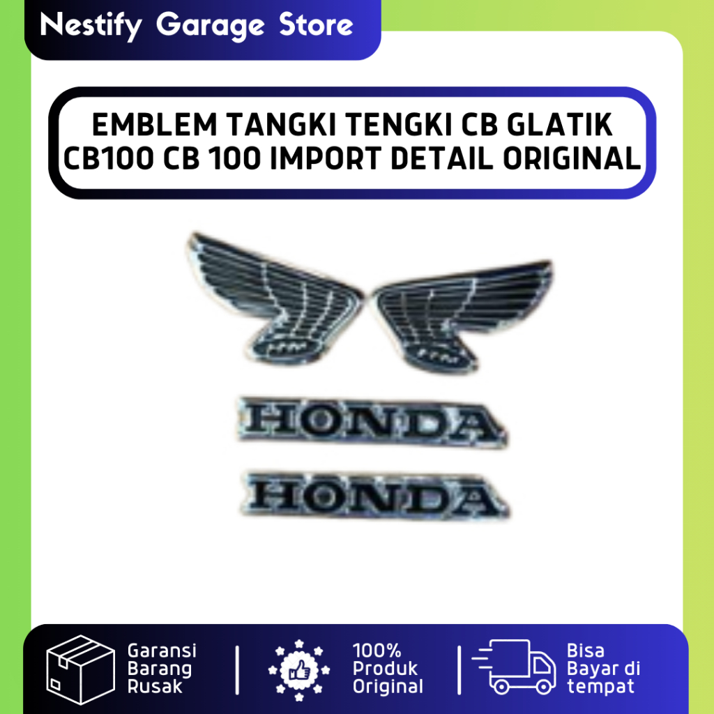 EMBLEM TANGKI TENGKI HONDA CB GLATIK CB100 IMPORT DETAIL ORIGINAL GOOD QUALITY