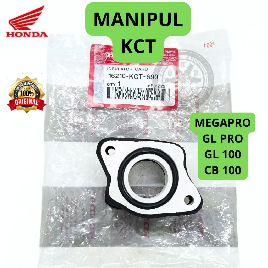 Intake Manipol KCT Asli Honda Megapro , GL Pro , GL 100 , CB 100 Intak intek Manipul Manifol Manifol
