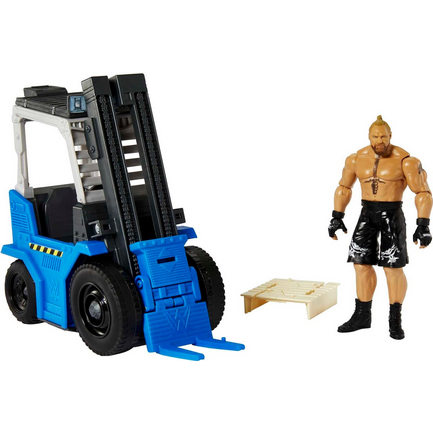 Mattel WWE Wrekkin' Slam & Stack Forklift & Action Figure Playset with Toy Vehicle & Brock Lesnar 6-