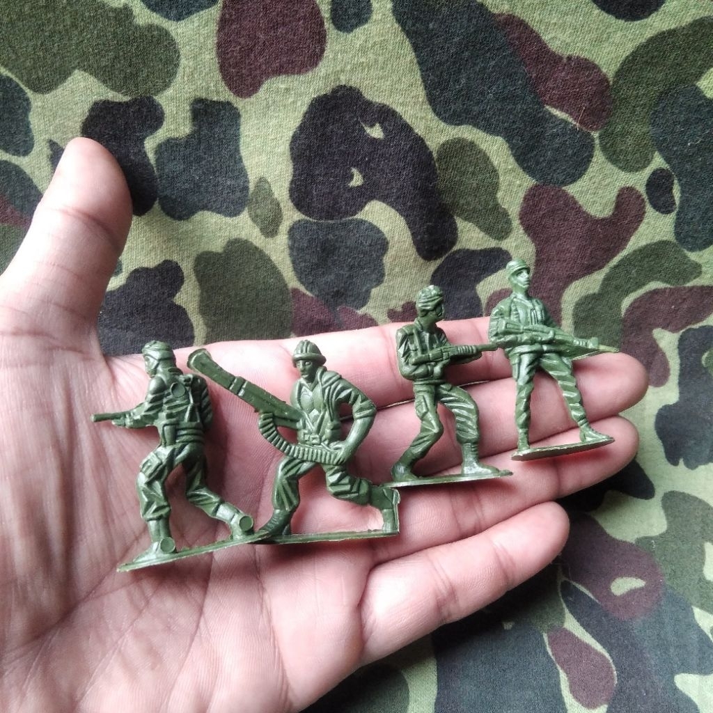 Figure Tentara Jadul Combat Army Man Tentara Plastik Jadul Mainan Jadul