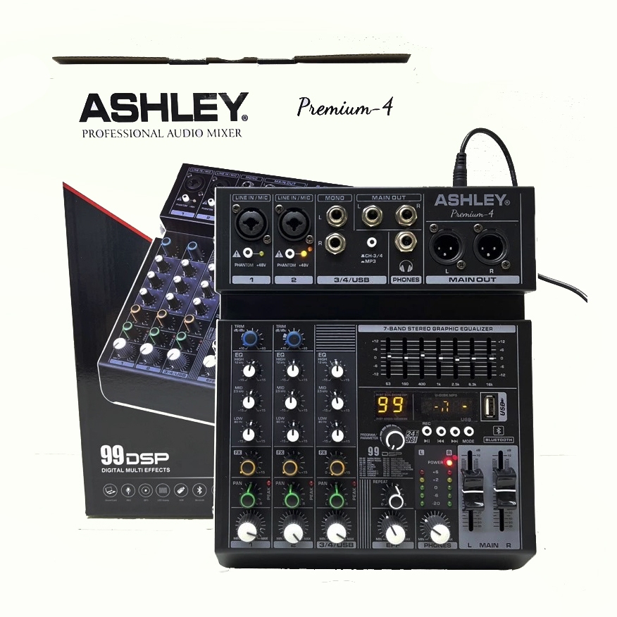 <AF>mixer ashley premium 4 premium4 usb mp3 recording original 4 Channel Mixer,2 Mono/2 Stereo