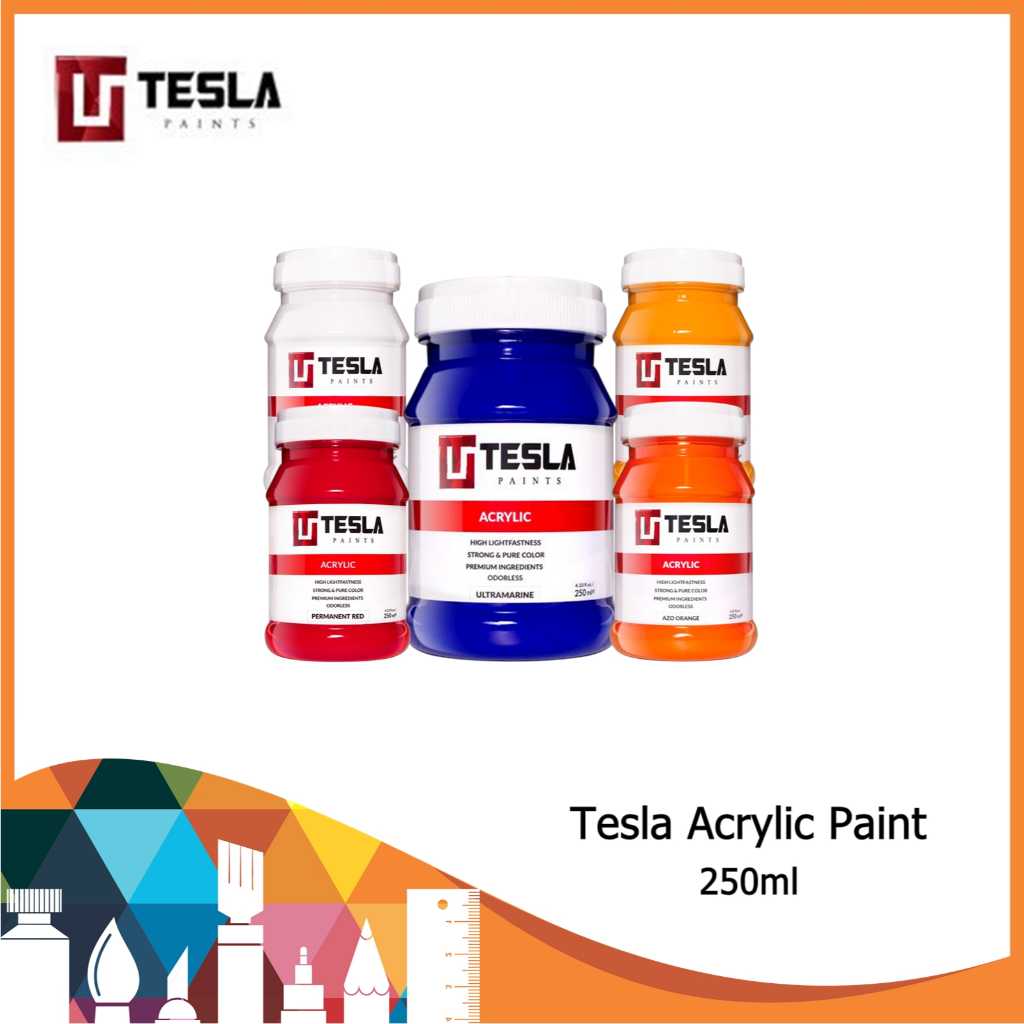 Tesla Acrylic Paint 250ml / Acrylic Paint