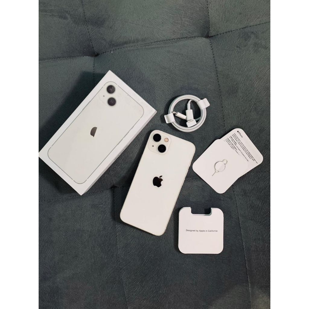 IPHONE 13 128GB STARLIGHT SECOND FULL SET ORIGINAL FREE CASE IPHONE